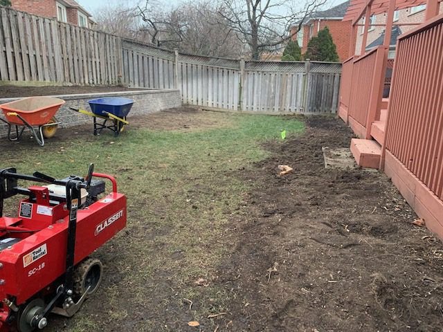 Before a custom sod installation