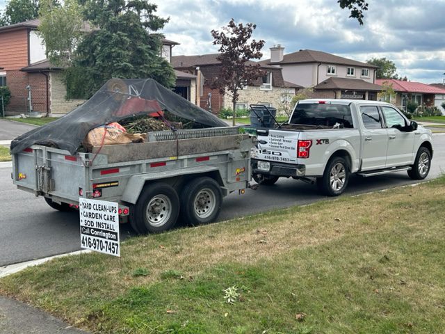 Corringtons Cutting truck and trailer after a day's work